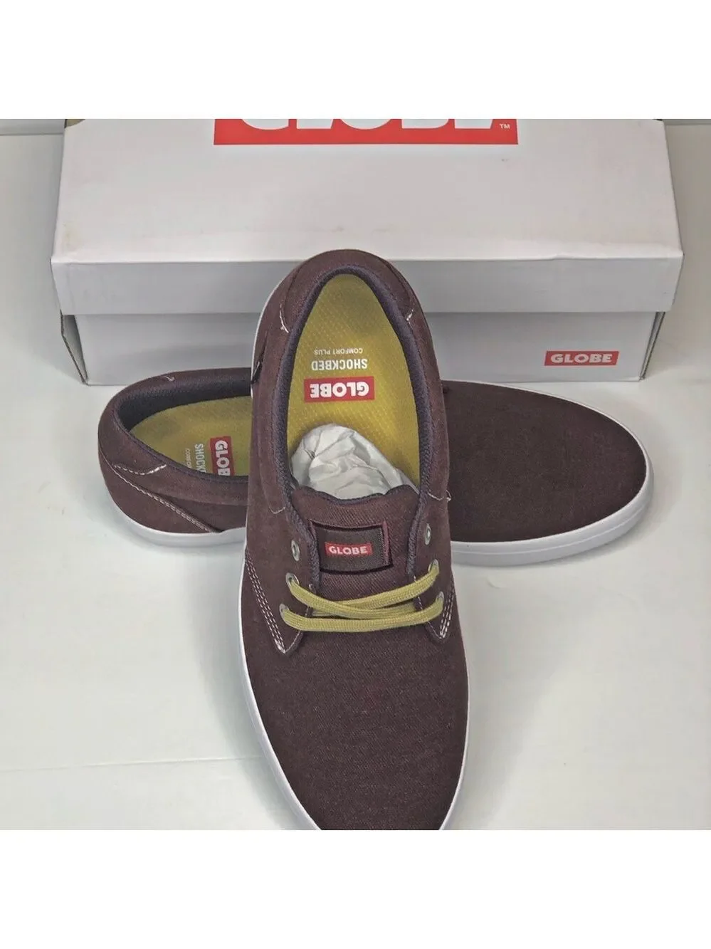 NewFull set Globe Winslow Men's Skate Shoes Canvas Burgundy Sz 8⁠